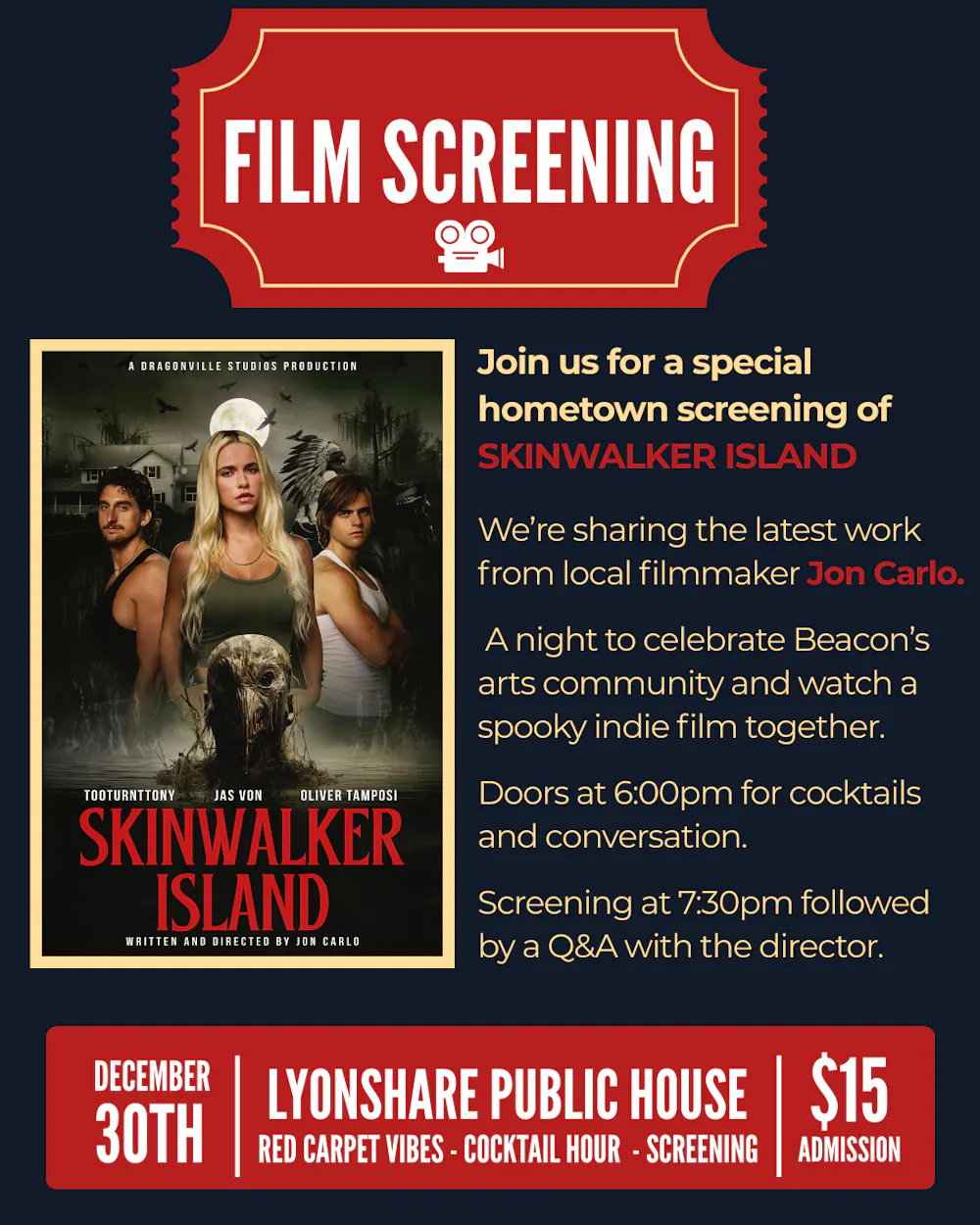 Skinwalker Island Screening | Partiful