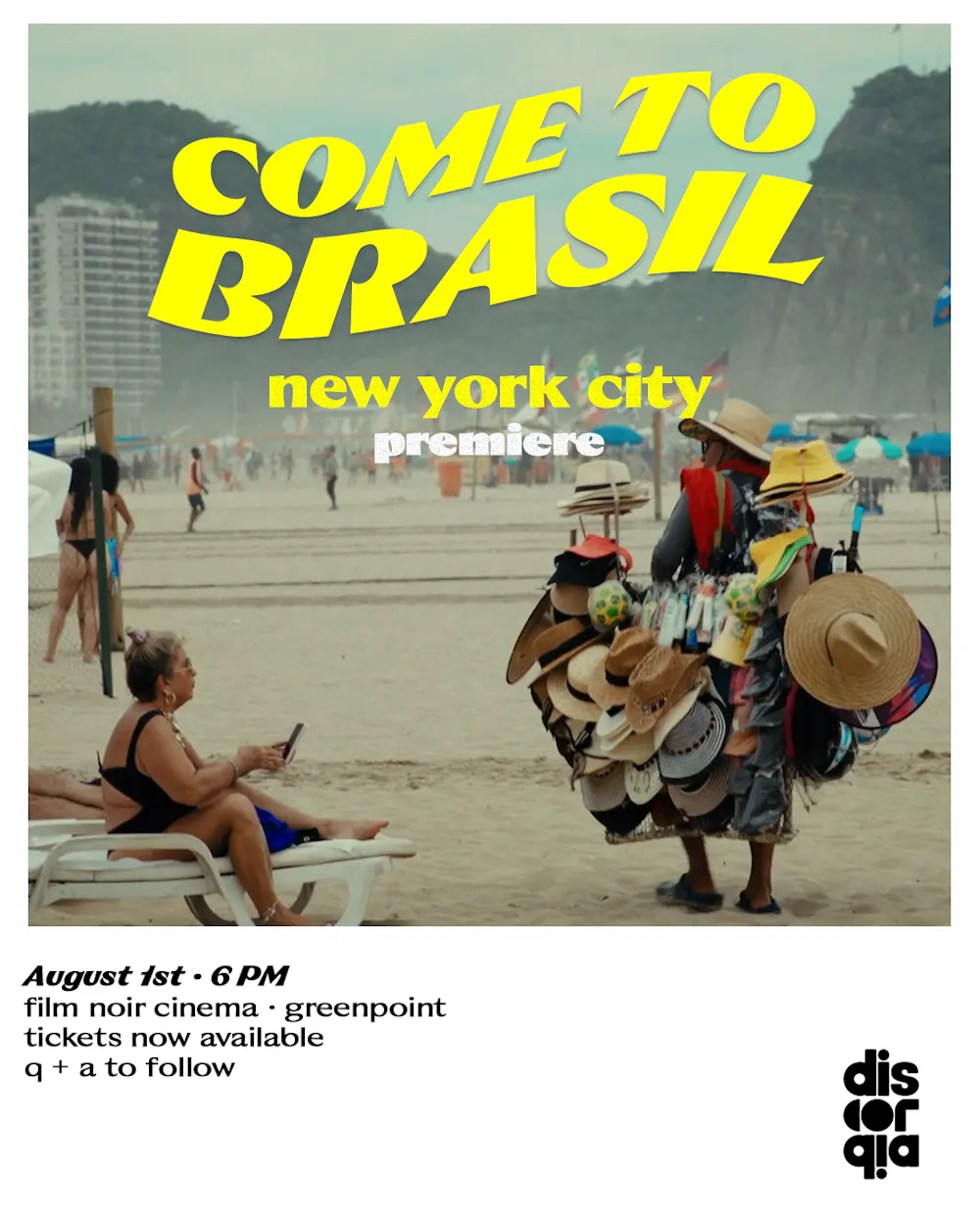 6PM EST Come to Brasil NYC Premiere