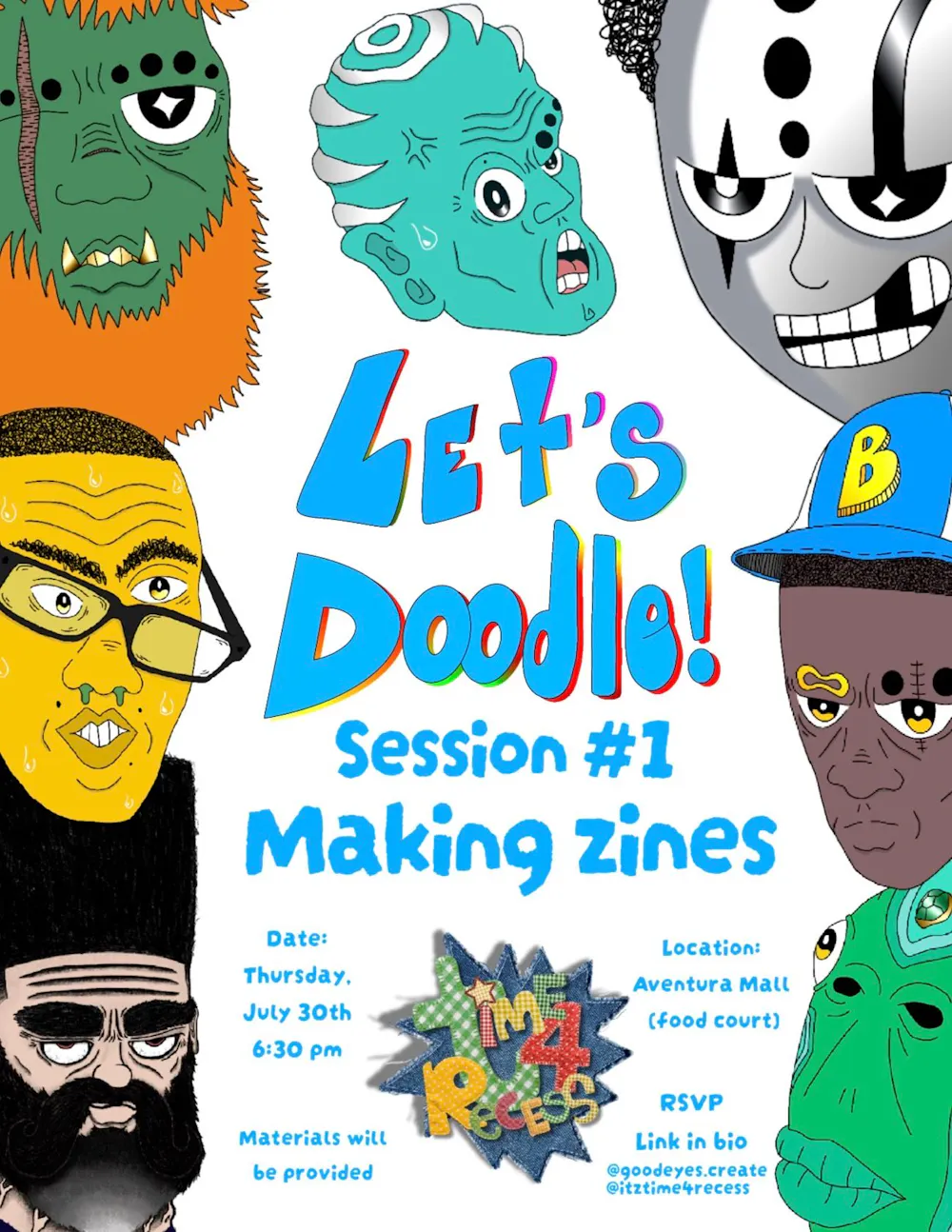 Let’s Doodle Session #1 : Making Zines