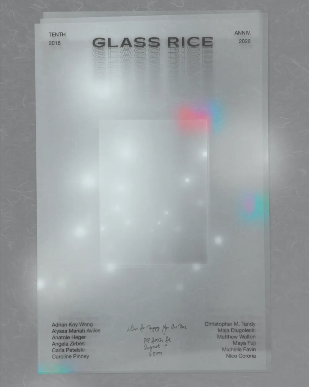 ‘I’m So Happy You Are Here’ Group Show & 10 Year Anniversary Party!