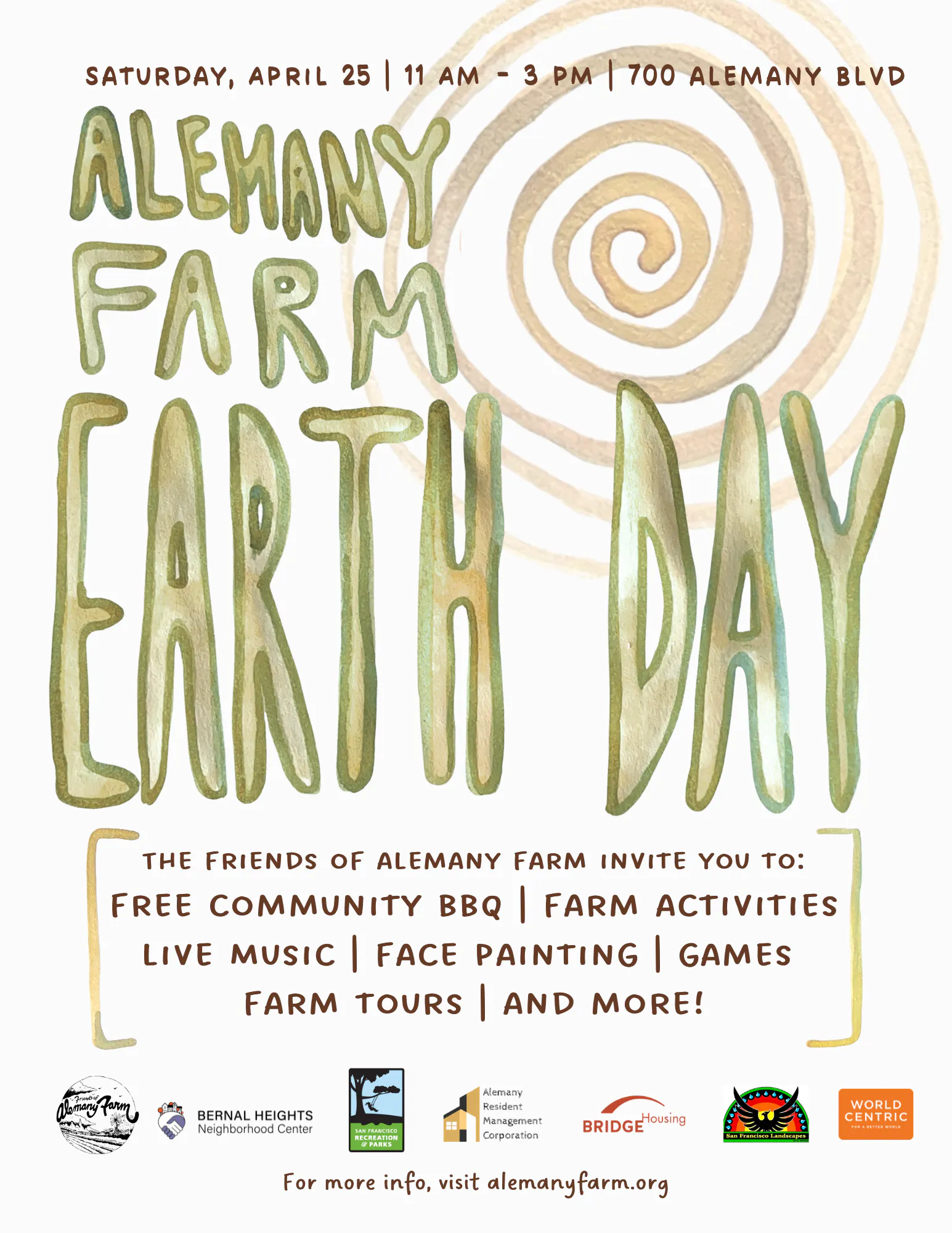 2026 Earth Day Celebration @ 
Alemany Farm