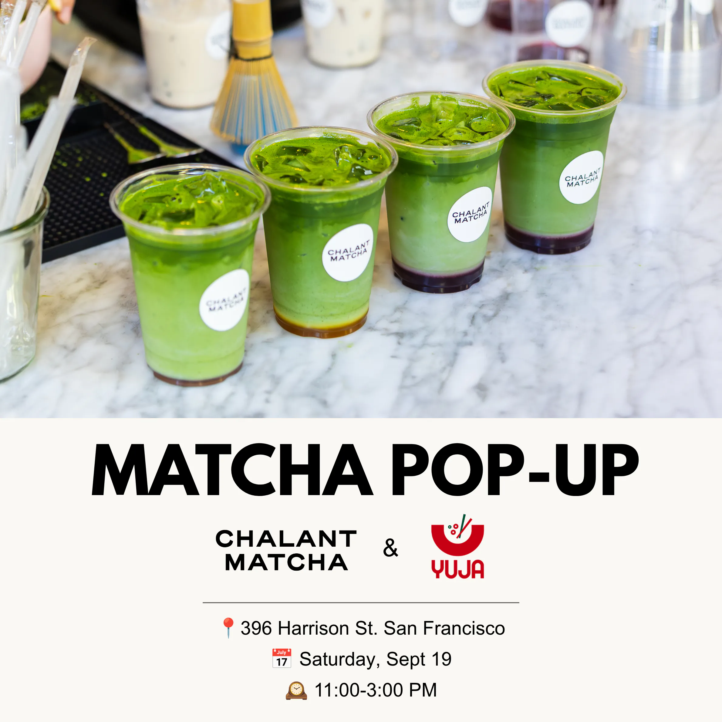 matcha popup @ yuja 🍵