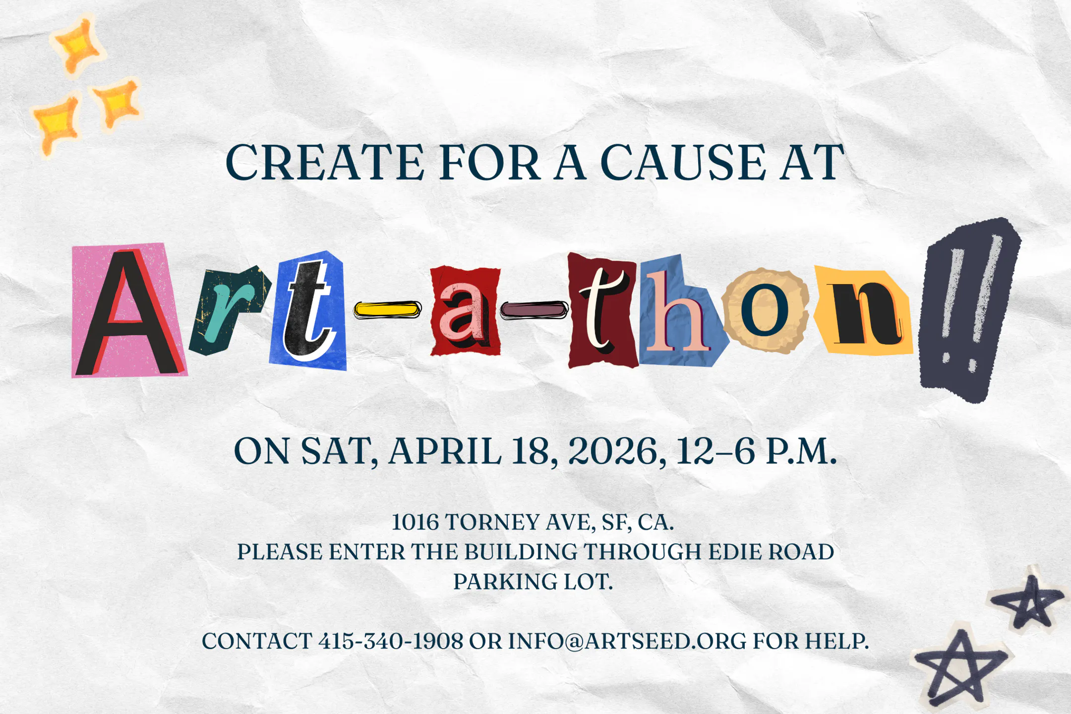 Create for a Cause at Art-a-thon!
