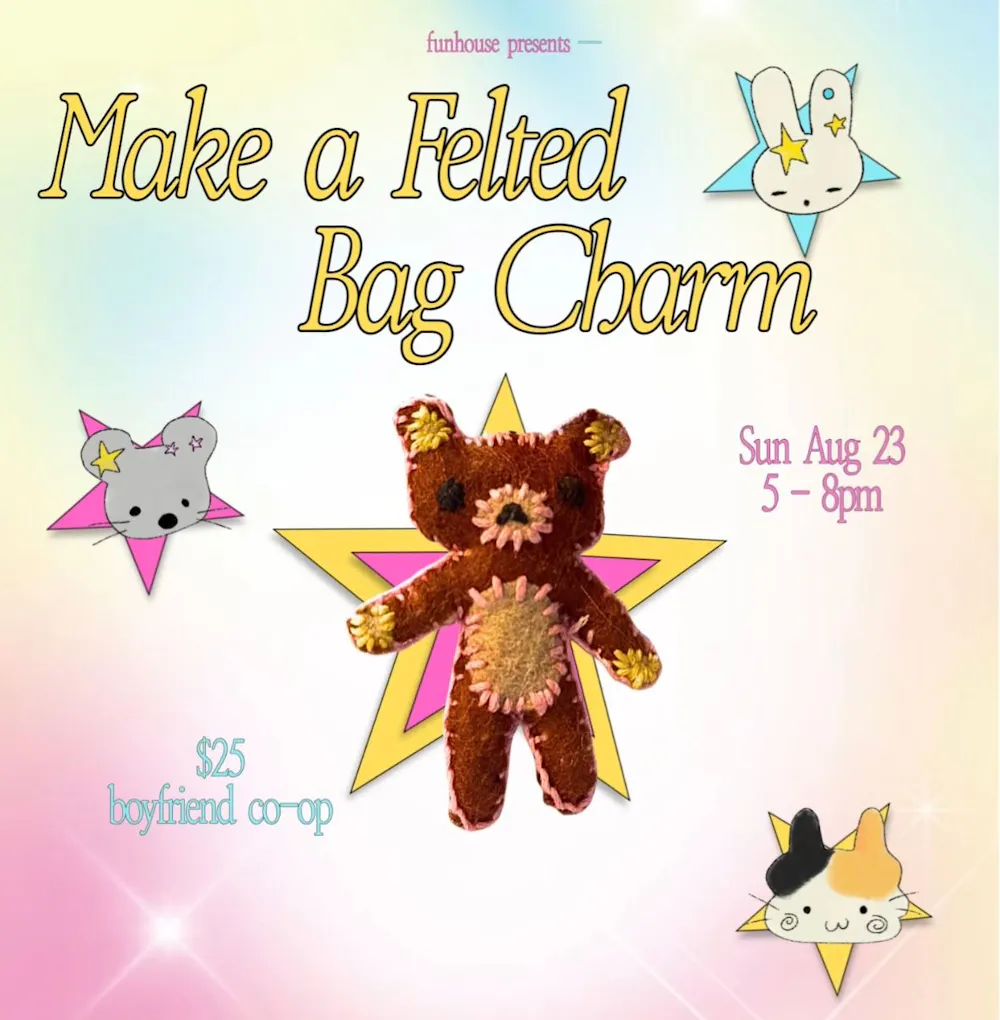 ⋆˚꩜｡ Felt Bag Charms Workshop⋆˚꩜｡