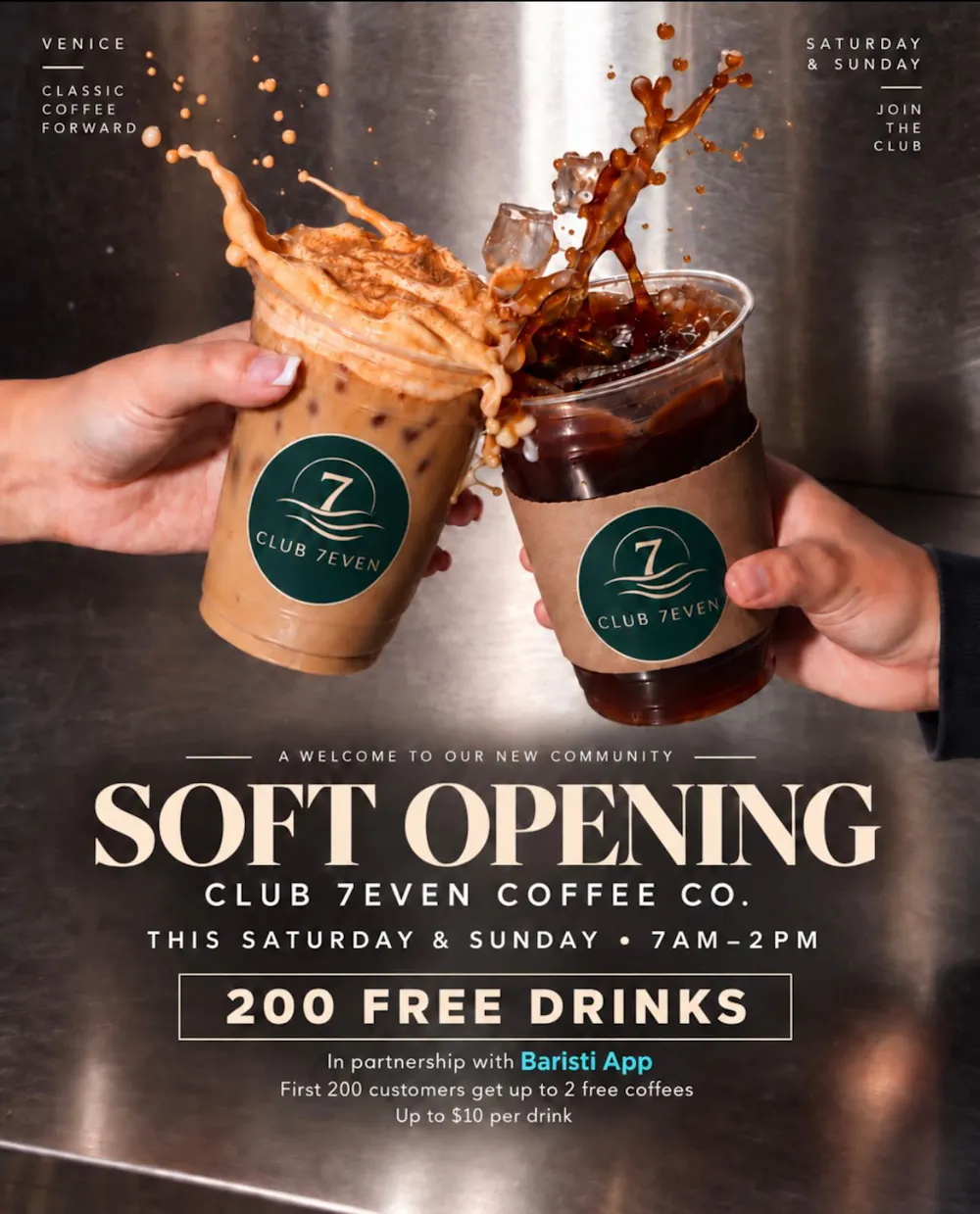 Club 7even Coffee Co. Soft Ope… | Partiful