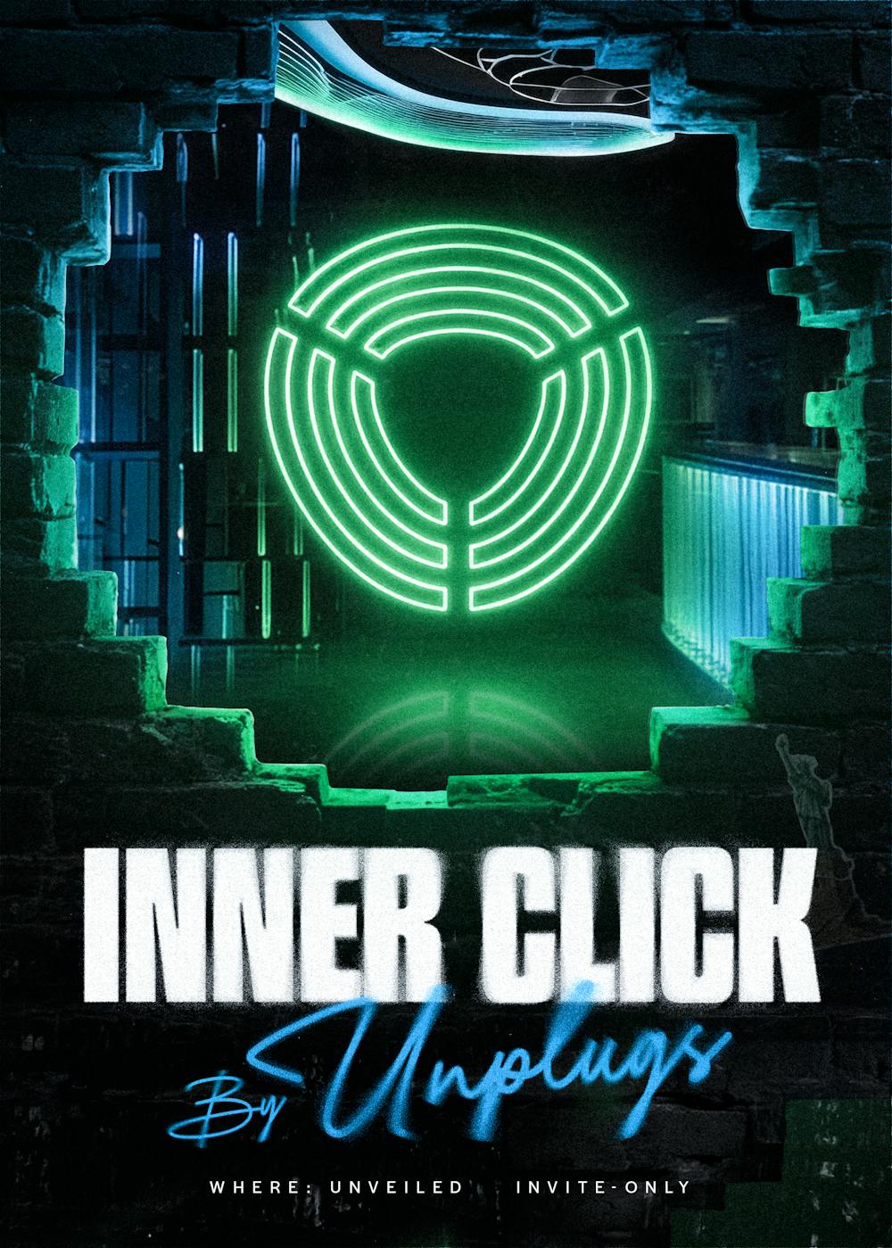 We're hosting INNER CLICK by Unplugs, an invite-only launch party at Unveiled in NYC. Headlined by Illich Mujica, dancers & live performances throughout the night, and tasteful apps on service. All 57 attendees will get a pair of UNPLUGS - a new type of hearing protection - upon arrival. All 57 community RSVPs will be accepted and prioritized as long as they are in by next WEDS Feb 18th.

This is a FREE EVENT, all +1s must be approved via the form. https://partiful.com/e/EYp6LR274aq9bIHlOU0o?c=cDwQ3Qas