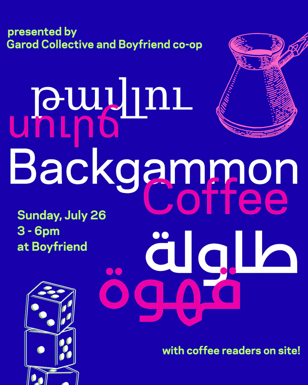 Backgammon and Coffee Reading!