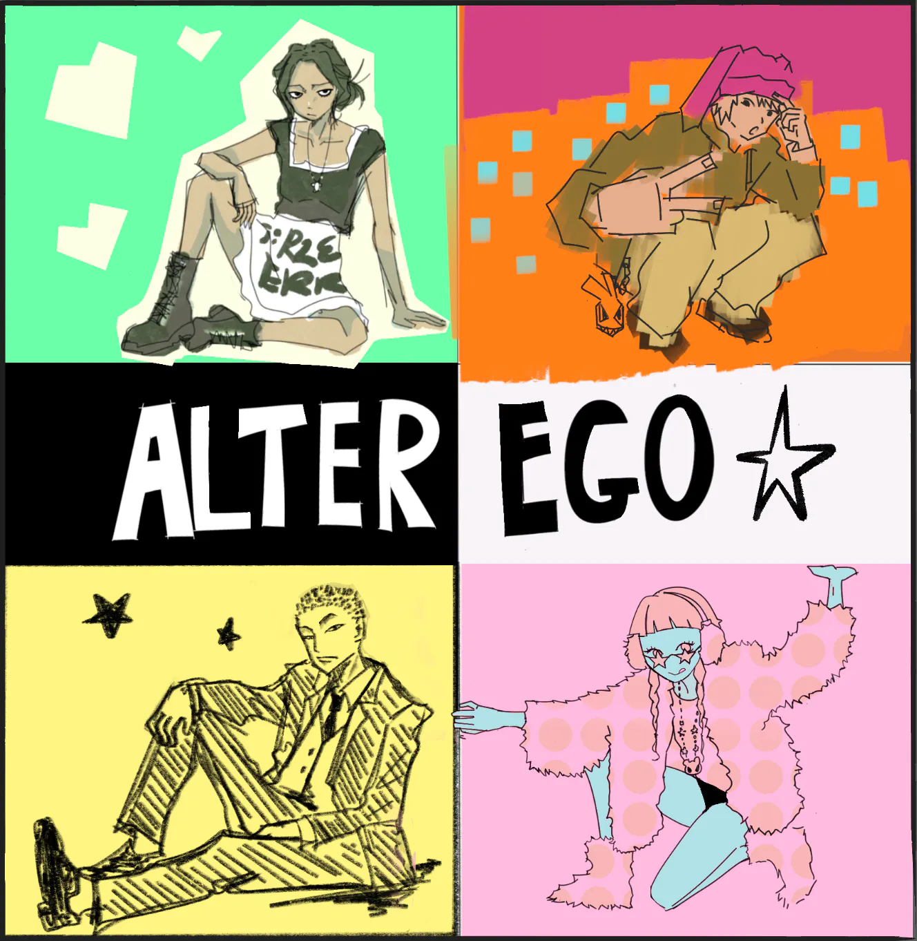 alter ego portraits: a live drawing night ⋆｡𖦹°