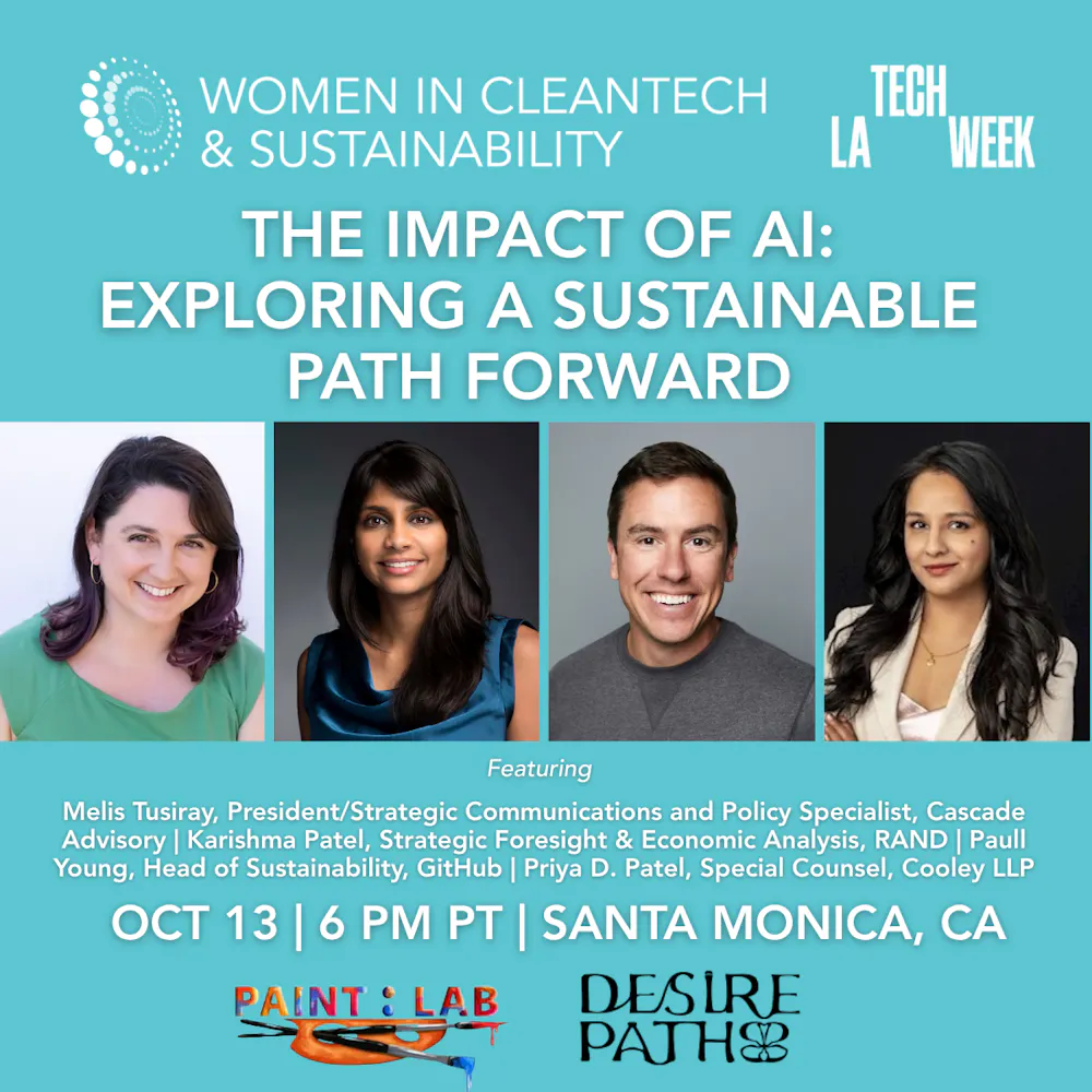 The Impact of AI: Exploring a Sustainable Path Forward - #LATechWeek event graphic