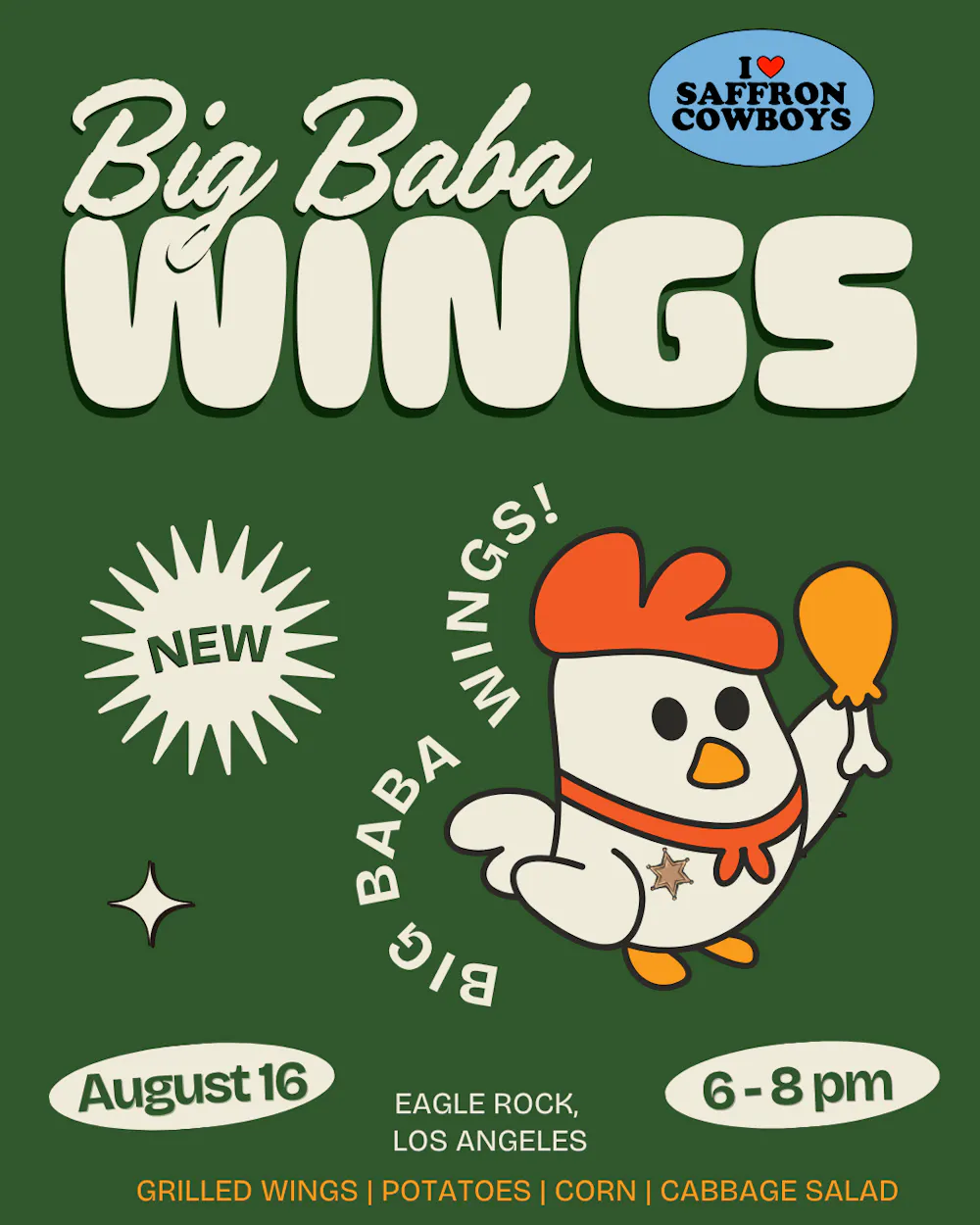 Big Baba's Wings, Pop Up
