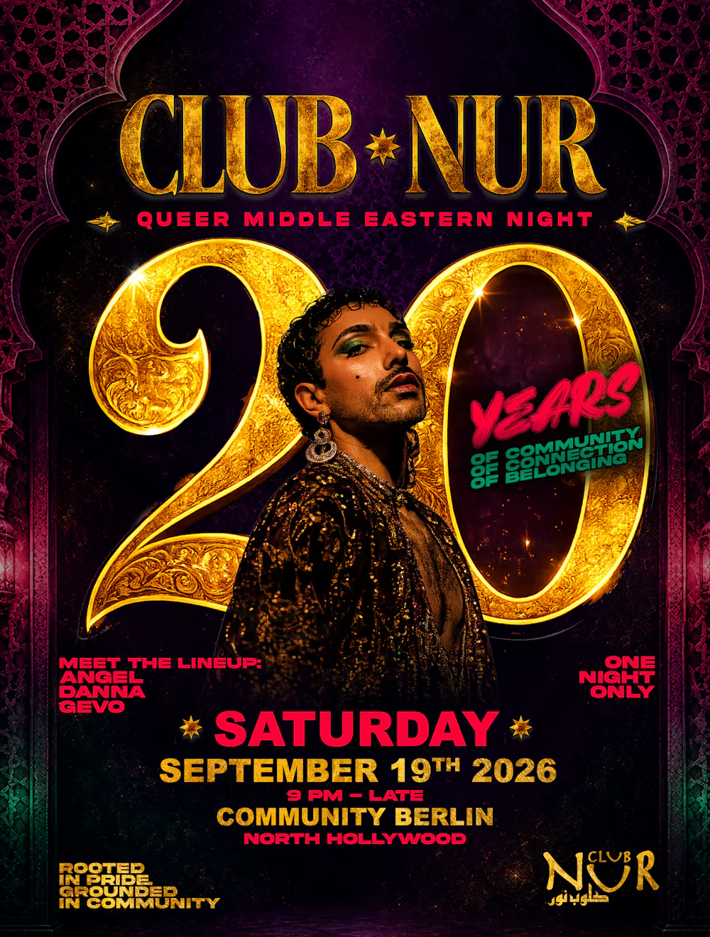 CLUB NUR — Queer Middle Eastern Night 20 Year Anniversary