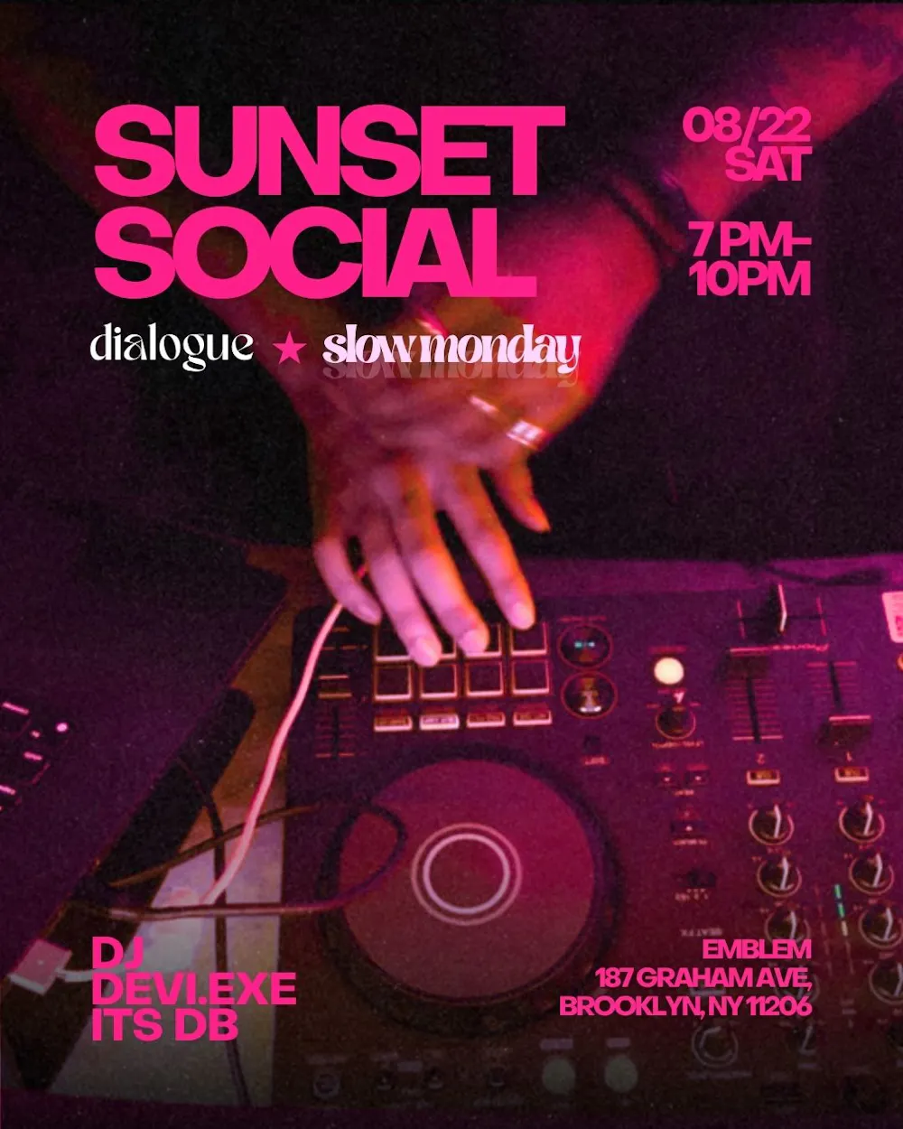 Dialogue x Slowmonday Sunset Social event photography