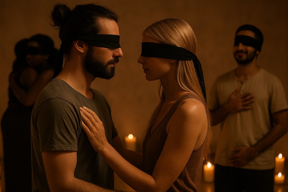 Hello,
 I’m hosting a special event next Wednesday, April 23 at 6:45 PM in the Meatpacking District.
🌘 Tantric Latihan – A Portal to Presence
 Wed, April 23 | 6:45 PM | Meatpacking District

 You're invited to step into the mystery—
 A blindfolded dance between stillness and surrender,
 Where movement becomes prayer,
 And your body, the oracle.
This isn’t performance.
 This is presence.
 This is the quiet unraveling of who you think you are—
to remember who you’ve always been.
We move together in darkness,
 not to hide,
 but to see more clearly—
 ourselves, each other, the sacred thread that connects us.
Touch may arise. Sensation will guide.
 This is a safe, nonsexual space to explore your edges, your yes, your no, your truth.
If you feel the call—
 ✨ Come. Blindfolds await. The portal is opening.
Details + RSVP: https://partiful.com/e/vq5FIM8XjiT2QycbEcga