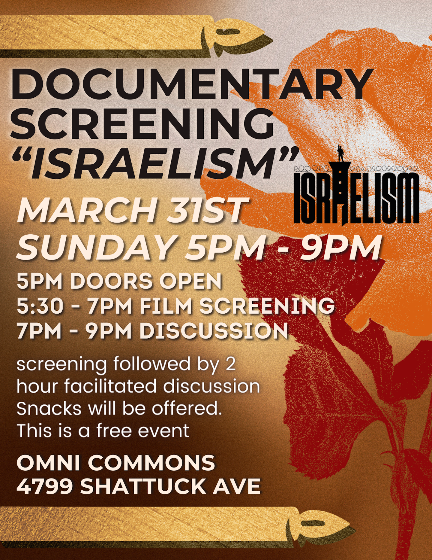 Film Screening: Israelism @ Omni Commons